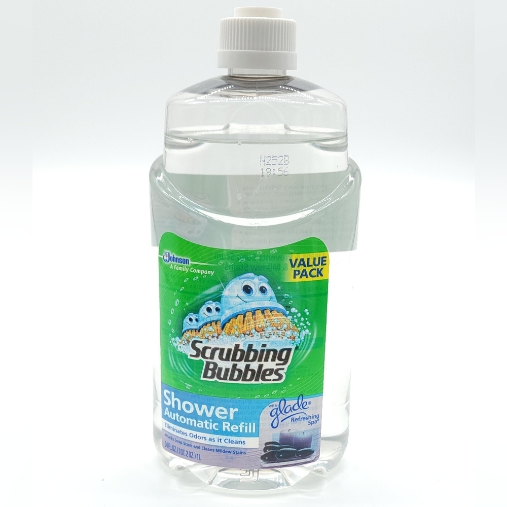 Scrubbing Bubbles Automatic Shower Cleaner Refill Glade Refreshing Spa 34oz NEW